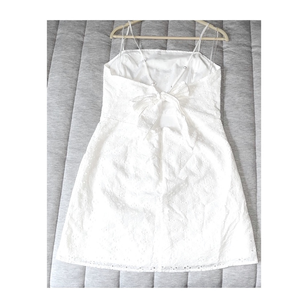 White lace eyelet sun dress